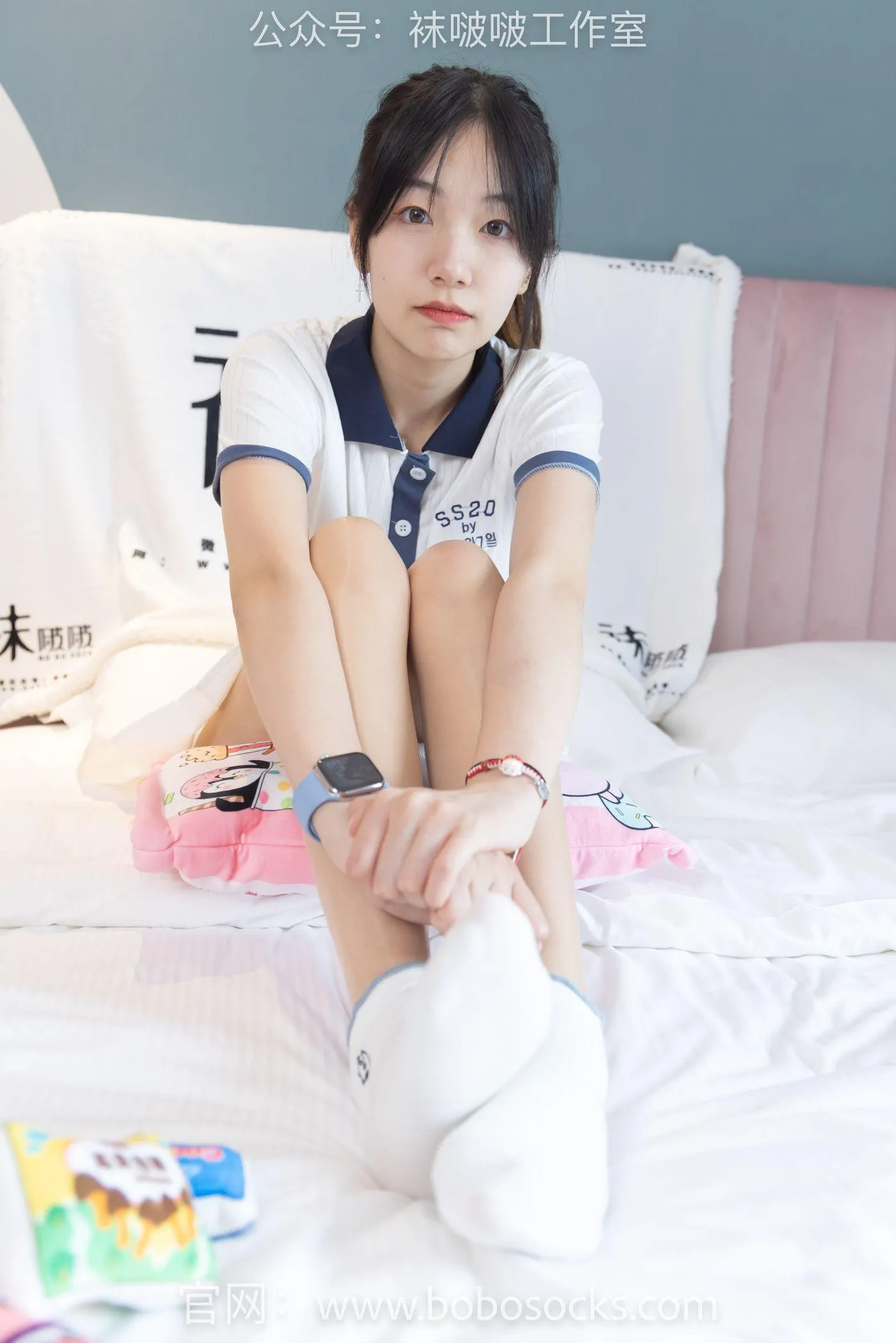 [BoBoSocks袜啵啵]NO.096 小甜豆-板鞋、白棉袜、油亮肉丝 [145P]插图6
